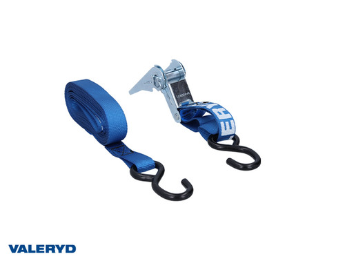 Stezna traka set 25mm sa dvostrukim S-kuka. Dužina 0.3+4.7m, 400 daN