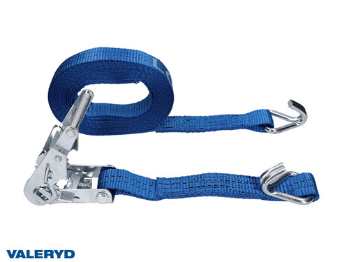 Ratchet tie down set 35mm with double J-hook. Length 0,3+5,7m. 1000 daN [6600123]