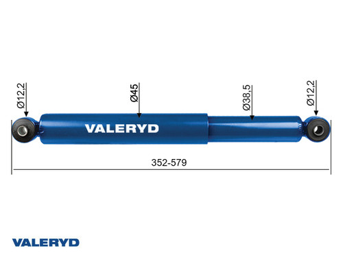 Axle shock absorber Bogie/ BPW, Hahn, Peitz 1500-3000 Kg cc=350-580 [1442010]