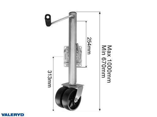 Jockey wheel "dual" 680 Kg