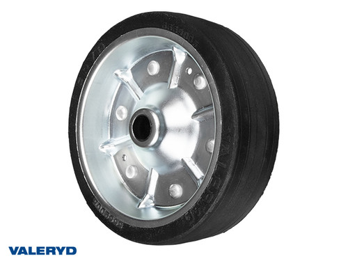Replacement wheel for jockey wheel 200x60 mm Metal rim. Solid rubber wheel  250kg [6669005]