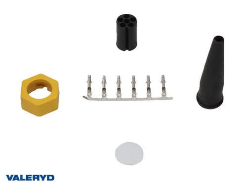 Bayonet socket Valeryd fits for Fristom 6-pins left/yellow , internal slots 