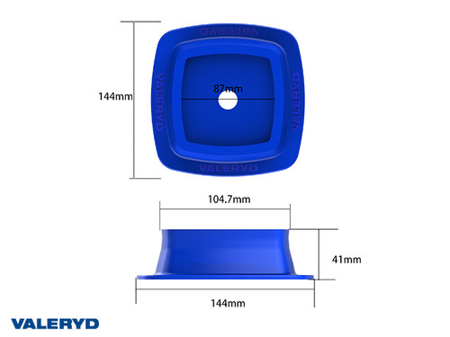 Corner steady plates stackable 144x144x41mm blue (4-pack) [6619020]