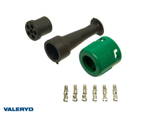 Bayonet socket Jokon 6-pins right/green , internal slots  [3109006]