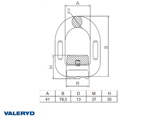 Forged D-ring with spring G80 1120Kg [6510420]