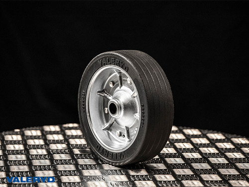 Replacement wheel for jockey wheel 215x65mm Metal rim. Solid rubber wheel Ø20mm/60mm 150kg [6669001]