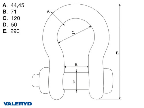 Shackle G-2130, WLL 25000Kg [6510372]