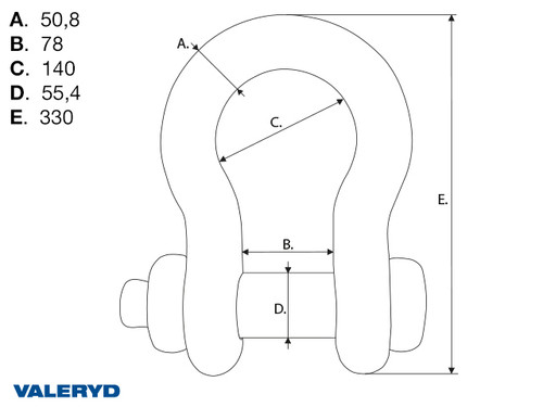 Shackle G-2130, WLL 35000Kg [6510373]