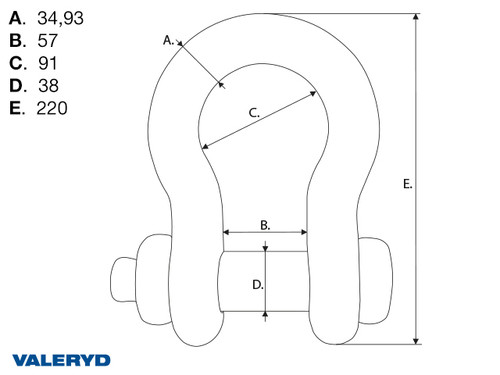 Shackle G-2130, WLL 13500Kg [6510370]