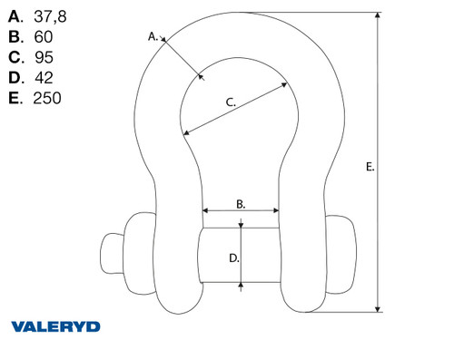 Shackle G-2130, WLL 17000Kg [6510371]