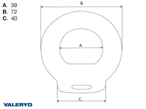 Očne Matice, DIN582, WLL 1200Kg, M20