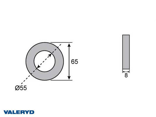 Hub seal 55x65x8 [1359150]