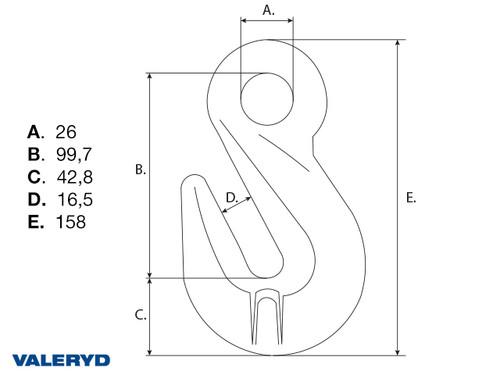 Eye Grab Hook G80 13-8mm, 5300Kg [6510293]