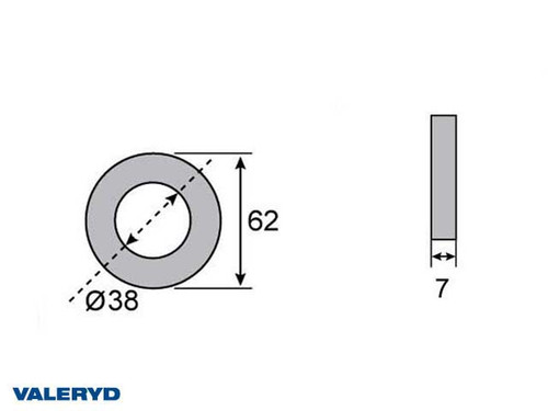 Hub seal 38x62x7 fits Knott [1359014]