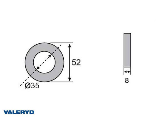 Hub seal 38x52x8 fits Avonride 160 brakes [1359013]