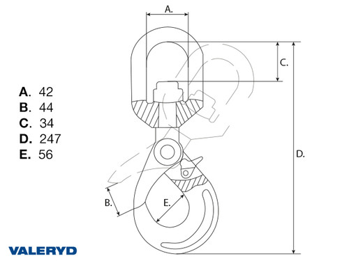 Okretna Samozarvarajuča Kuka G80 10-8mm, 3150Kg
