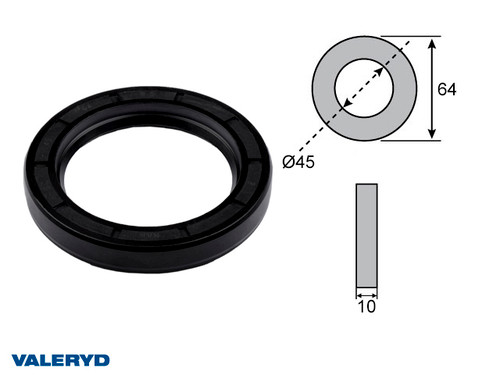 Hub seal 45x64x10 fits Knott [1351101]