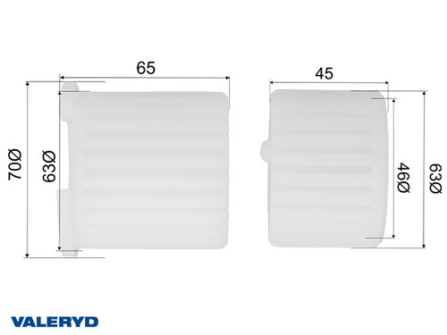 Coupling bush set 46x63x65/45 BPW/Peitz ZAF PAV/SR 1,3-2,0 [2077002]