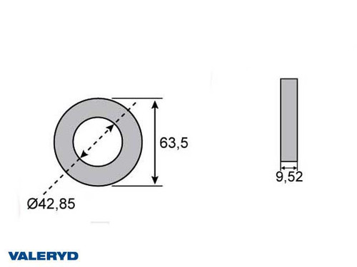 Hub seal 42.85x63.50x9.52 fits Knott/Avonride  Hub seal 42.85x63.50x9.52 fits Knott/Avonride