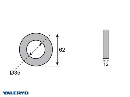 Hub seal 35x62x12(7) fits Hahn/Peitz [1352006]