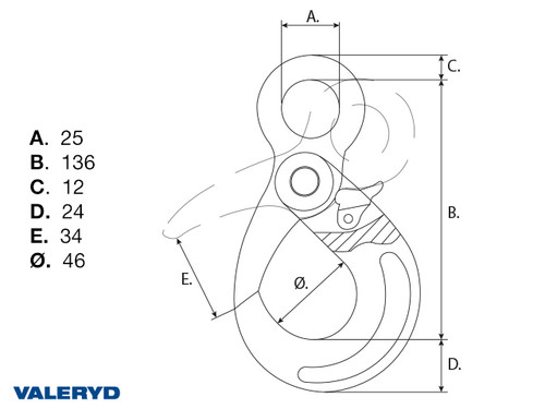 Samoyatvarajuča Kuka G80 7/8-8mm, 2000Kg