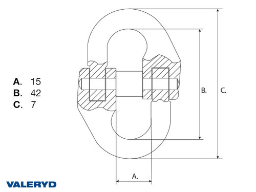 Connecting Link G80 6-8mm, 1120Kg [6510250]