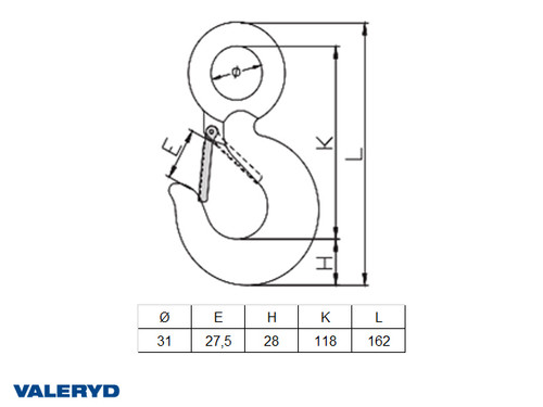 Kuka fiksna sa osiguračem G80, 10-8mm 3150Kg