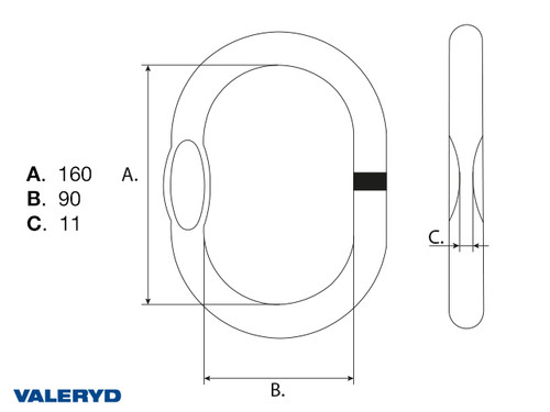 Ovjesna alka  G80 13/10-8mm, 5300Kg