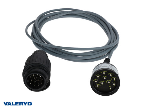 Trailer connector tester 13-pin, LED ( Does not work with Canbus system ), 4 m cable  [3990009]