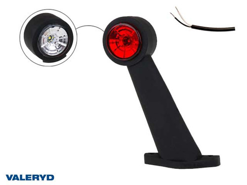 LED End outline marker Valeryd 175x150x45 white/red 12-30 V, incl. 400 mm cable , Right 
