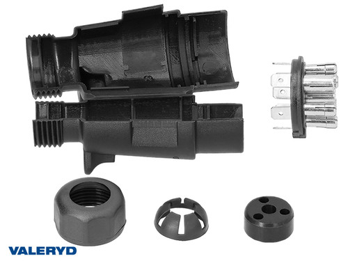 Electrical plug 7-pin. plastic 12V with cable lug connection Electrical plug 7-pin. plastic 12V with cable lug connection