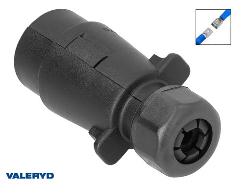 Electrical plug 7-pin. plastic 12V with cable lug connection [3210009]