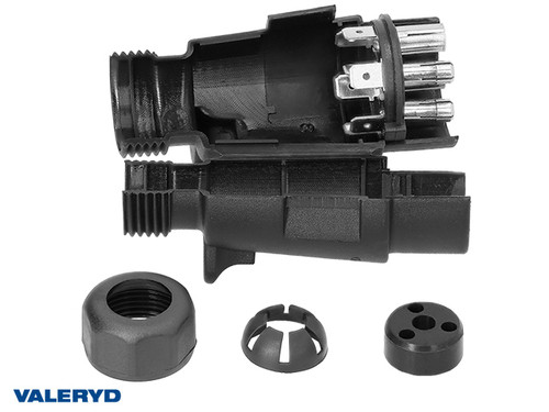 Electrical plug 7-pin. plastic 12V with cable lug connection [3210009]