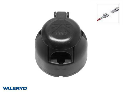 Electrical socket 7-pin Plastic 12 V, flat-pin connection [3210007]