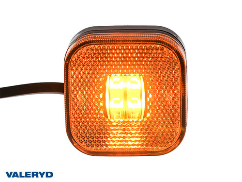 LED Side marking light Valeryd 62x62x27mm yellow 12-30V incl. 450mm cable