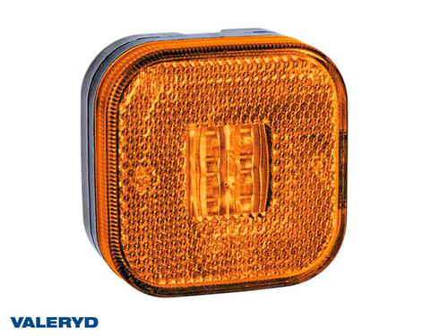 LED Side marking light Valeryd 62x62x27mm yellow 12-30V incl. 450mm cable