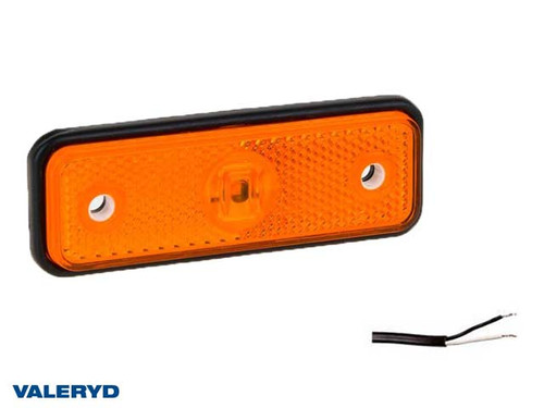 LED Side marking light Valeryd 102x36x17mm yellow 12-30 V with reflector incl. 450 mm cable 