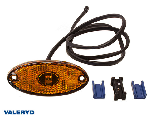 LED Side marking light Aspöck Flatpoint II 102x46x14mm yellow with 1 m cable  [3176020]