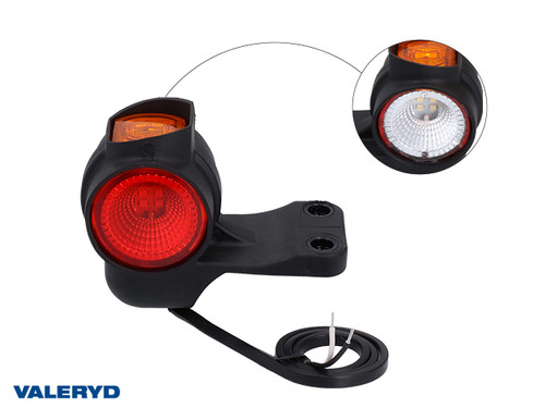 LED End outline marker Valeryd 113x86xØ52mm L Red/White/Yellow 12-36V, 0,5m cable