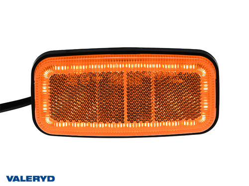 LED Side marking light Valeryd 125x60x24mm Yellow 12-36V, cable