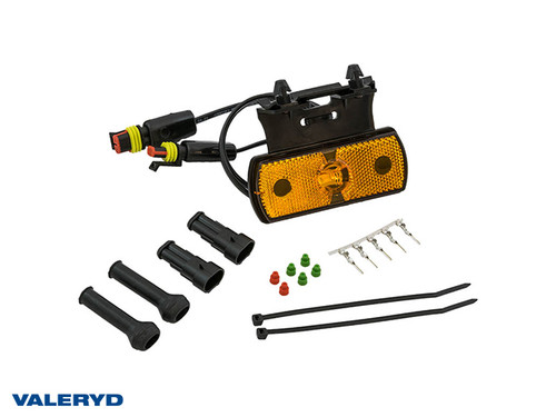 LED Side marking light Aspöck Unipoint II 24V 105x40mm yellow with 2x2 pin. Superseal 0,40m Cable [3172007]