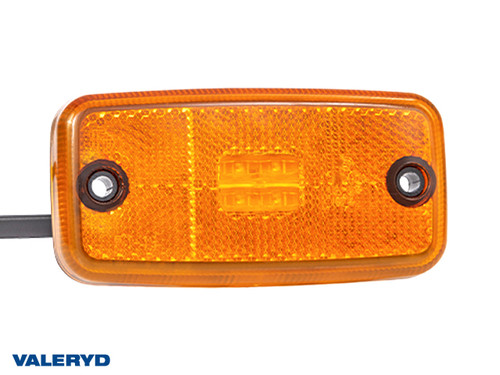 LED Side marking light Valeryd 110x54x16mm yellow 12-30 V with reflector incl. 450 mm cable  [3176006]