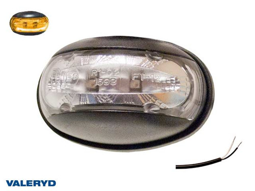 LED Side marking light Valeryd 60x32x35mm yellow 12-30 V incl. 450 mm cable 