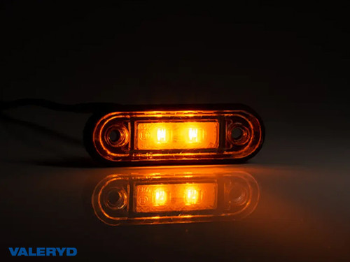 LED Side marking light Valeryd 78x22x18mm yellow 12-30 V incl. 450mm cable 