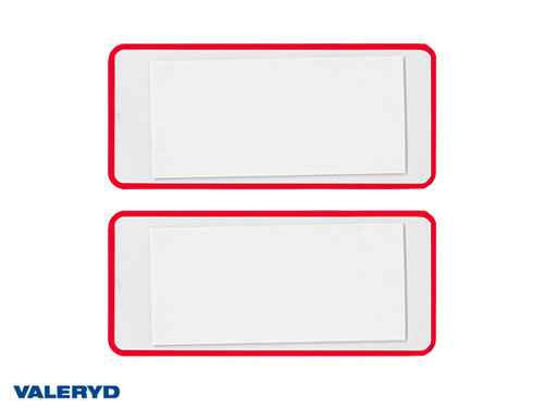 Rectangular reflector 69x31.5 red self-adhesive (2 pack)