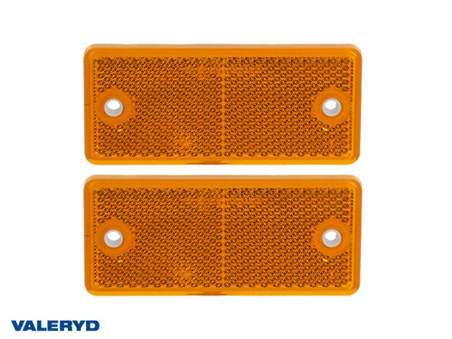 Rectangular reflector 90x40 yellow screw hole (2 pack) [3160050]