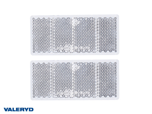 Rectangular reflector 69x31.5 white self-adhesive (2 pack) [3160048]