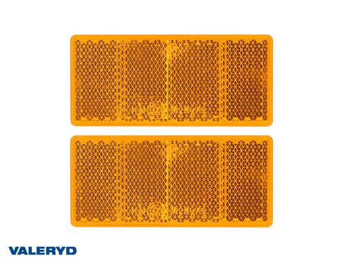 Rectangular reflector 69x31.5 yellow self-adhesive (2 pack) [3160049]