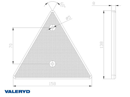 Triangle reflector 155x136 red  [3160027]