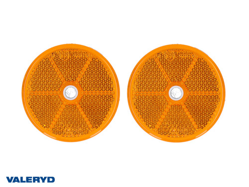 Round reflector 60 mm yellow screw hole (2 pack) [3160039]
